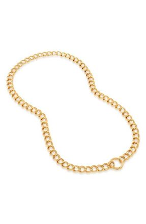 Monica Vinader Groove Curb Chain Necklace in 18Ct Gold Vermeil at Nordstrom, Size 19