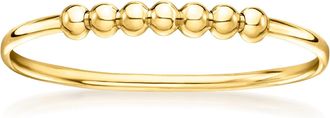 RS Pure by Ross-Simons Italian 14kt Yellow Gold Bead Station Ring