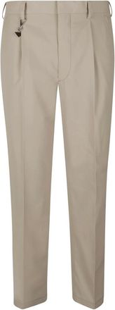 Prada Broeken, Heren, Beige, XL, Katoen, Katoenen Broek