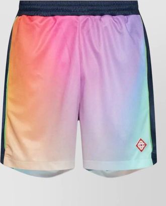 Casablanca football shorts striped waistband side pockets