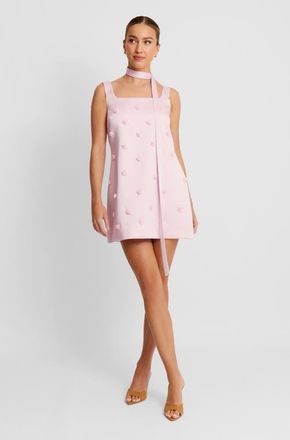 Six Stories Beaded Strappy Mini Dress in Lilac at Nordstrom, Size 8