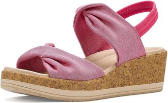 Life Stride Riley Slingback Sandals Womens Wedge Shoes French Pink : 7.5 W (C), Textile