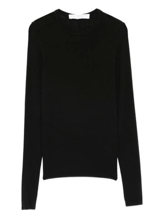 Tela long-sleeve top - women - Viscose/Virgin Wool/Cashmere/Elastane - M - Black