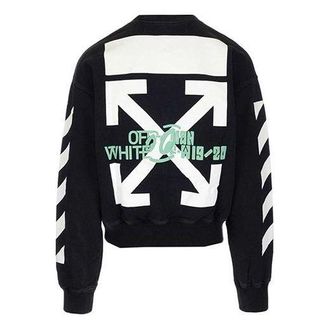 Off-white Mens Off-White Pullover Loose Printing Black OMBA035E19E300151088
