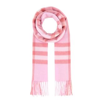 Burberry Accessoires, Dames, Roze, ONE Size, Kasjmier, Mu Giant Check Scarf