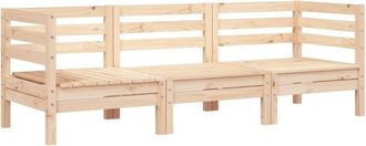 vidaXL Sof&aacute; De Jard&iacute;n De 3 Plazas Madera Maciza De Pino Vidaxl