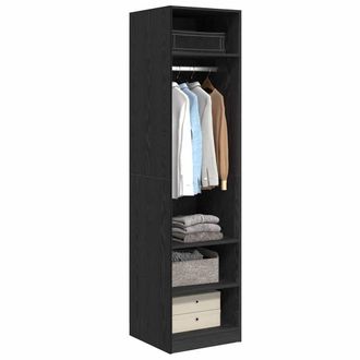 Berkfield Home Wardrobe with Shelf Black oak 50 x 50 x 200 cm Engineered wood