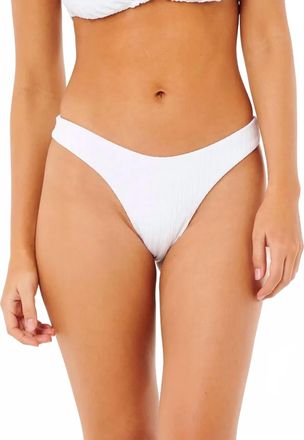Rip Curl Dusk Textured Skimpy Bikini Bottom In White