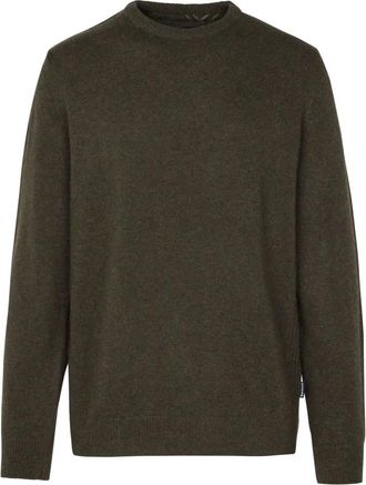 Barbour Truien & Vesten, Heren, Groen, S, Wol, Groene Wol Crew Neck Sweater