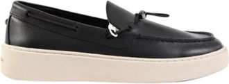 Karl Lagerfeld Flint II Deck Slip On - Heren - Loafers - Zwart - 41 EU - Leer - Schoenen