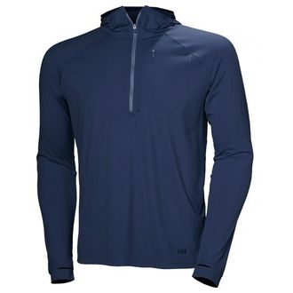 Helly Hansen Shine Solen 1/2 Zip Hoodie Funktionsshirt f&uuml;r Herren | blau