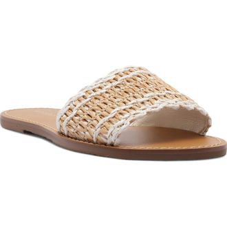 Arezzo Liz Slide Sandal in Natural White at Nordstrom, Size 6.5