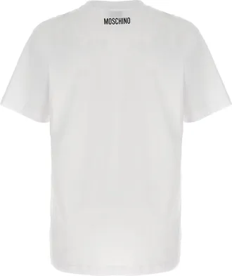 Moschino Logo-Printed Organic Cotton T-Shirt - White