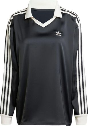 adidas (WMNS) adidas 3-Stripes Satin Long Sleeve T-shirt Asia Sizing Black IR6099