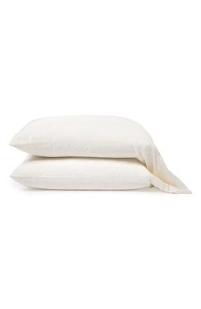Pom Pom at Home Set of 2 Sateen Pillowcases in Ivory at Nordstrom, Size King