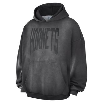Nike Mens Charlotte Hornets Standard Issue Therma-FIT Fleece Basketball Pullover Hoodie in Grey | II5976-099