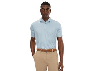 Johnston & Murphy Xc+ Ace Performance Polo Mens Clothing Sage/ White Gingham : 3XL, Polyester/Spandex