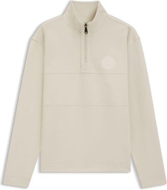 BOSS Cotton-blend sweatshirt with tennis-themed logo