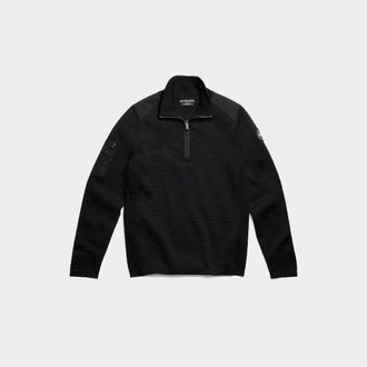 Canada Goose Stormont Quarter Zip Sweater Black Disc (Men, Black, M)