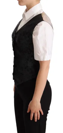 Dolce & Gabbana Jacquard Floral Vest - Black