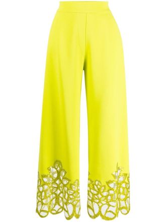 Elie Saab Cropped jeans - Groen
