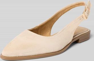 Tamaris Tamaris Slingbacks aus echtem Veloursleder in Beige, Gr&ouml;&szlig;e 36
