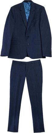 Paul Smith Completo Soho Gessato Lana e Lino - Heren - Business pakken - Blauw - 2XL - Wol - Kostuums