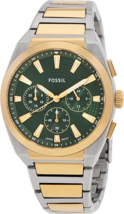 Fossil Everette Chronograph Quartz Green Dial Mens Watch FS6106