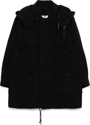 Junya Watanabe Zwarte militaire jas met afneembare capuchon - Heren - Zomerjassen - Zwart - M - Jassen