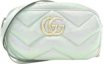 Gucci Pre-owned Vintage Quilted Leather Shoulder Bag - Dames - Vintage Schoudertas - Groen - ONE Size - Leer - Vintage
