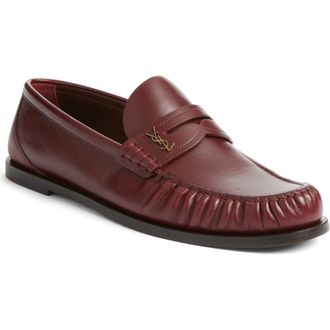 Saint Laurent Lauren Penny Loafer in Vendome Red at Nordstrom, Size 9.5Us