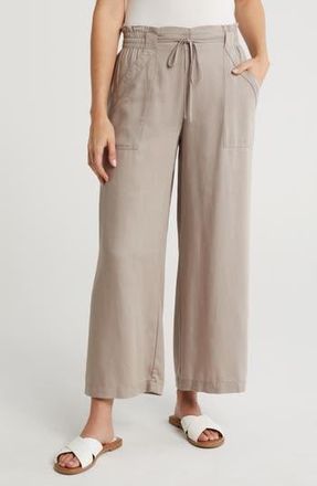T Tahari Tie Waist Wide Leg Pants in Fawn at Nordstrom Rack, Size X-Small