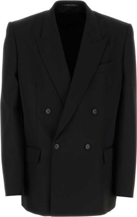 Balenciaga Black Peaked Lapel Blazer