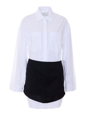 Dondup White Overshirt Dress