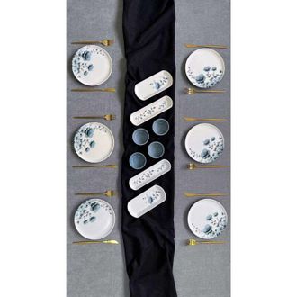 Hermia Set per la colazione, set di stoviglie, tovaglietta Set 100% Ceramica
