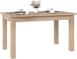 HOMCOM Homcom - Mesa De Comedor Mesa Rectangular Para 6 Personas Tablero Laminado Para Cocina Sal&oacute;n 140x80x78 Cm Natural