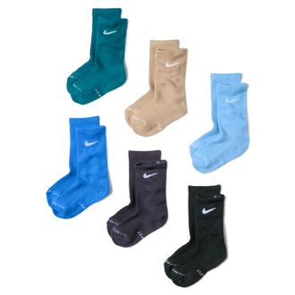 Nike Kids Dri-FIT Elevated Everyday Crew Socks (6 Pairs) in Multicolor | BN1369-B9I
