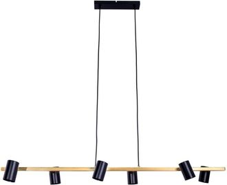 Näve Naeve FRIDA Lámpara colgante de techo tipo barra, color negro, 6 luces GU10