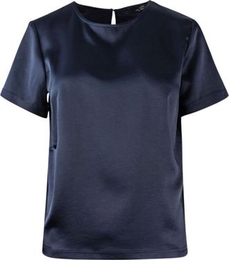 Max Mara Overhemden, Dames, Blauw, L, Polyester, Gilbert Blouse