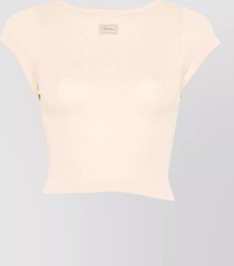 Jean Paul Gaultier ribbed slim-fit cropped cotton t-shirt