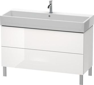 Duravit Duravit L-cube Mueble De Aseo Vertical 118,4 X 45,9 Cm, 2 Extra&iacute;bles, Para Vero Air 235012, Color: Blanco Lila Seda Laca Mate - Lc677908787