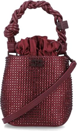 Ganni Mini Bou Crystal Bucket Bag