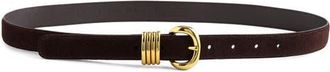 Madewell Metal Keeper Suede Belt in Coffee Bean at Nordstrom, Size Medium