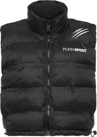 Plein Sport Lichtgewicht Gewatteerd Vest Scratch - Dames - Bodywarmers - Zwart - L - Polyester - Fitness