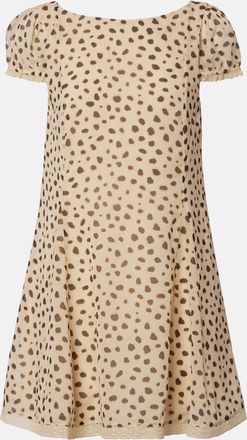 Poss&eacute; Priscilla animal-print silk minidress