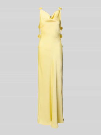 Vero Moda Flie&szlig;endes Maxikleid mit Blumenapplikationen Modell ANALEI in Hellgelb, Gr&ouml;&szlig;e XL