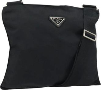 Prada Pre-owned Cross Body Bags, female, Black, Size: ONE SIZE Pre-owned Vintage Nylon Cross Body Bag