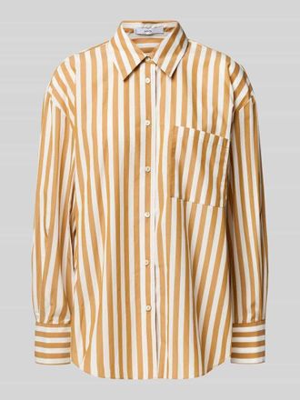 Mango Regular Fit Hemdbluse mit Brusttasche Modell JAGUAR in Beige, Größe L