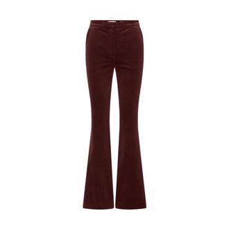 Veronica Beard Pantaloni a zampa Gracie in velluto - - Trousers - Donna - Marrone - L