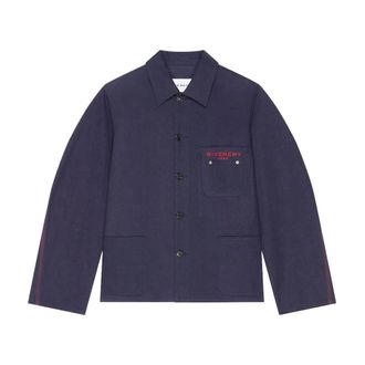 Givenchy Light Jackets, male, Blue, Size: M Couture Seam Jacket